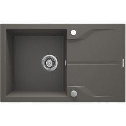 1-bowl granite sink with drainer - mounted flush with the worktop