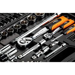 Socket wrenches 1/4", 1/2", set of 77, CrV