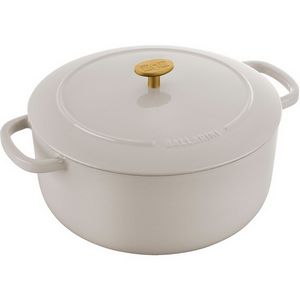 Ballarini Bellamonte round cast iron pot - 7 ltr, Ivory