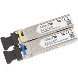 Par SFP modula MIKROTIK S-3553LC20D (S-35LC20D 1.25G SM 20km T1310nm/R1550nm + S-53LC20D 1.25G SM 20km T1550nm/R1310nm)