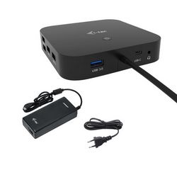 Stalak za prijenosno računalo I-TEC USB-C HDMI DP DOCK PD100W/2X LCD DOCK + CHARGER-C112W (100W napajanje, HDMI, DP, podrška za 2x LCD, uključen punjač)
