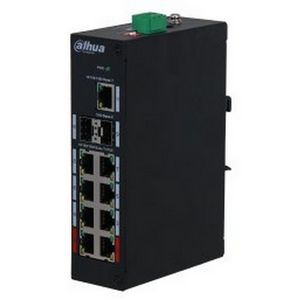 Dahua Technology PFS3211-8GT-120-V2 network switch Unmanaged Gigabit Ethernet (10/100/1000) Power over Ethernet (PoE) Desktop/Wall-Mounting Black