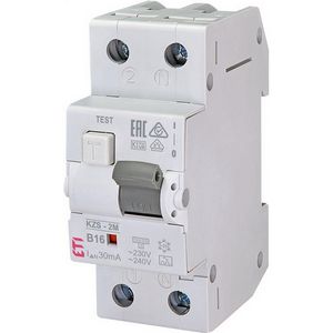 RCD Switch B 16A 1P+N 2M 30MA A 10KA