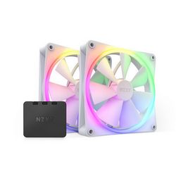 Ventilator za računalo NZXT F140 PWM, 2 komada uključujući kontroler (bijela boja)