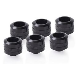 Priključak za tvrde cijevi Alphacool Icicle Pro Connector 16mm G1/4, 6-Pack (crna)