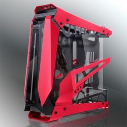 Veliko kućište za računalo RAIJINTEK NYX PRO Showcase Big-Tower (staklo otporno na udarce, crveno)