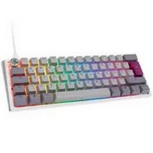 Ducky One 3 Mist Grey Mini Gaming Keyboard, RGB LED - MX-Silent-Red