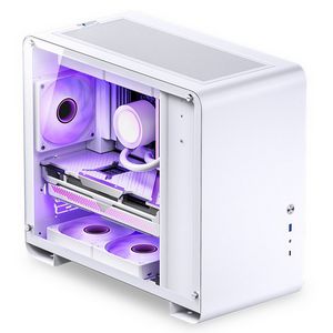 Jonsbo U4 Mini Micro-ATX Case, Tempered Glass - white