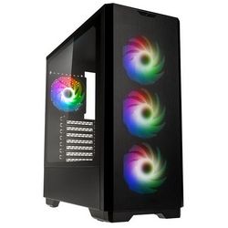 Kućište za računalo Kolink, Unity Solar ARGB Mesh Mid-Tower (crna, s ARGB svjetlosnim efektima, mrežasti dizajn)