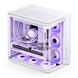 Midi-Tower kućište JONSBO TK-2 2.0 (bijelo, kaljeno staklo)