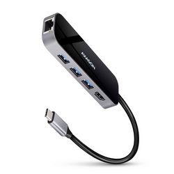 USB hub AXAGON model HMC-6GL (3x USB-3.0, 1x RJ-45, 1x HDMI)