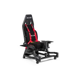 Trkaće sjedalo za letenje NEXT LEVEL RACING Flight Seat Pro (crna boja, profesionalna kvaliteta, kompatibilno s većinom kontrolera leta)