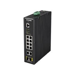 Industrijski mrežni preklopnik D-LINK DIS-200G-12PS (L2 Managed, 10x 10/100/1000Base-T, 2x 1000Base-X SFP portovi, zidna montaža, 60 mjeseci jamstva)