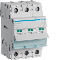Prekidač za izolaciju SBN390 (100A, 3 pola, 3 modula, 400V AC)