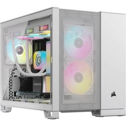 Kućište za računalo Corsair 2500D Airflow (bijelo, staklo otporno na udarce, Micro-ATX)