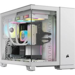 Kućište za računalo Corsair 2500X (bijelo, kaljeno staklo, Micro-ATX)