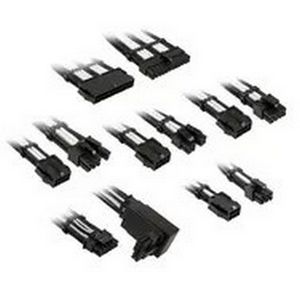 Kolink Core Pro Braided Cable Extension Kit 12V-2x6 Type 2 - Jet Black/Brilliant White