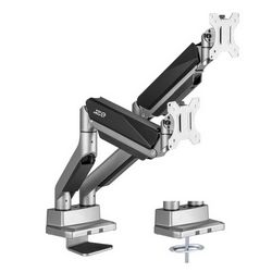 Stalak za dva monitora ERGO OFFICE ER-446 (plinski opruga 17"-35", 15kg, VESA 75x75 / 100x100)