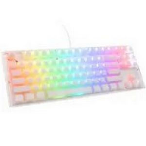 Ducky One 3 Aura White TKL Gaming Keyboard RGB LED - Kailh Jellyfish Y US - White gaming keyboard in TKL form factor - US key layout - Hot-swappable - with distinctive RGB lighting - Mechanical switch