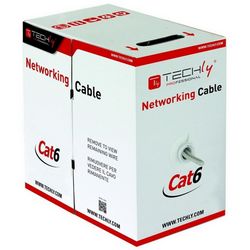Mrežni kabel TECHLY U/UTP Hank Cable Cat.6 CCA 305m (čvrsti, siva boja)
