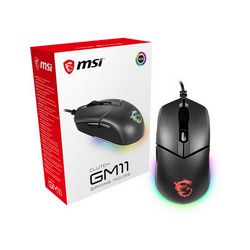 Miš gaming MSI CLUTCH GM11 WHITE (bijela, 2-zone RGB, do 5000 DPI, 6 programiranih tipki, simetričan dizajn, OMRON prekidači)