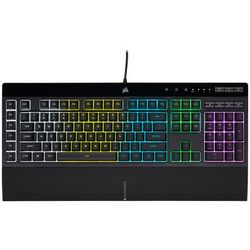 Corsair K55 RGB PRO Gaming Keyboard, RGB LED - Black