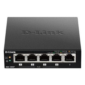 D-Link DGS-1005P/E network switch Unmanaged Gigabit Ethernet (10/100/1000) Power over Ethernet (PoE) Black