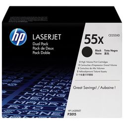 Toneri HEWLETT PACKARD HP 55X 2-pack (visoki kapacitet, original, crna boja)