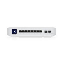Upravljački Prekidač Ubiquiti (UBIQUITI) UniFi 8xRJ45 2.5G/2xSFP+ 10G (Zidno montiranje, Dodirni ekran 1.3", 120W PoE)