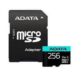 Micro SDXC kartica ADATA Premier Pro UHS-I U3 (256 GB, flash memorija razred 10, s adapterom)