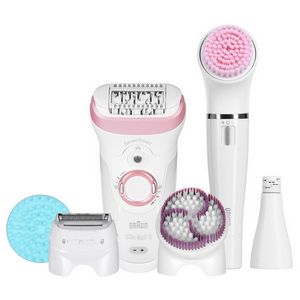 Braun Silk-épil 9 Silk-épil Beauty Set 9 9-985 Deluxe 7-in-1 Cordless Wet & Dry Hair Removal - Epilator, Shaver, Exfoliator, Cleansing Kit for Face & Body
