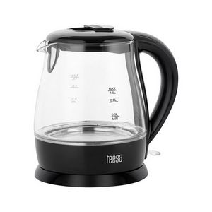 TEESA Electric Kettle, Glass, 1650 W, Black, 1 L