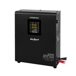 Zidni pretvarač za hitne situacije REBEL POWER-800 (čista sinusna valna i funkcija punjenja, 12V 230V 800VA/500W)