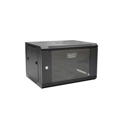 Mrežni ormar za montažu na zid DIGITUS 19" 6U rack 600x450 (crna, nepošteđena, presavijena, nosivost 60kg)