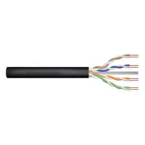 External Gelled Installation Cable DIGITUS cat.6, U/UTP, AWG 23/1, PE, 305m, Black, Reel