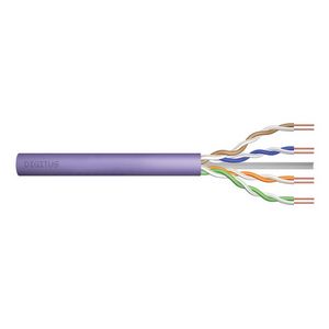 DIGITUS Cat.6 Installation Cable, U/UTP, Dca, AWG 23/1, LSOH, 50m, Purple
