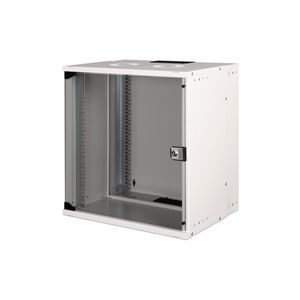 Wall-mounted network cabinet 19" 12U, SOHO PRO 595 x 540 x 400 mm, door glass, gray, unfolded, 60kg