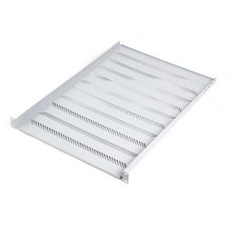 Fiksna polica 19", ASSMANN, 1U, dubina 650 mm, nosivost 25 kg, montiranje na 4 točke, siva (uključeni vijci i nosač)