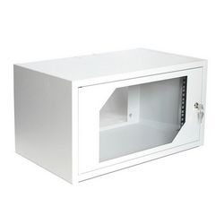 Zidni mrežni ormar 19" 6U rack 550x350, vrata ploča, siva, ne podijeljena, presavijena, 30kg (siva, 19", 6U, 550x350, vrata ploča, ne podijeljena, presavijena, nosivost 30kg)