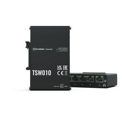 Prekidač za kišu Teltonika TSW010 (5 x brzi Ethernet (10/100), Power over Ethernet (PoE), crna)