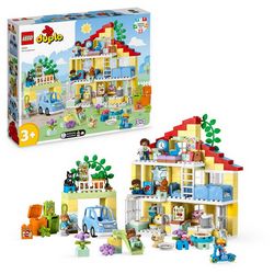 Igračka LEGO Kuća za igru, DUPLO 10994 3IN1 FAMILY HOUSE (višebojno, set za gradnju, 3 u 1 koncept)