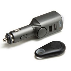 Car Alarm & Car Charger 2in1 2xUSB Technaxx (Black)