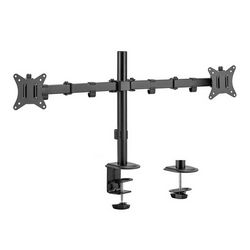 Maclean desk mount for 2 monitors, VESA 75x75 and 100x100, 17-32", 2x 9kg, MC-754N