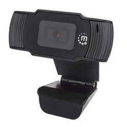 Web kamera Manhattan, MANHATTAN, USB Webcam, (Crna, 1080p Full HD, USB-A, Ugrađeni mikrofon, Podesiva baza za pričvršćivanje, 30 slika u sekundi, Trogodišnja garancija)