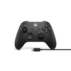 Microsoft Xbox Wireless Controller + USB-C Cable Black Gamepad Analogue / Digital PC, Xbox One, Xbox One S, Xbox One X, Xbox Series S, Xbox Series X
