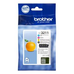 Tintni pisač BROTHER LC3211 (crna, žuta, 4 pakiranja)