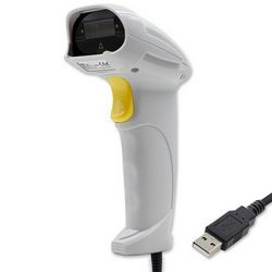 Laserski skener QOLTEC 50877 (bijela, 1D, USB)