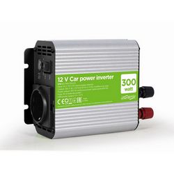 Inverter za auto ENERGENIE EG-PWC300-01 (Aluminij, Crna, 300W)