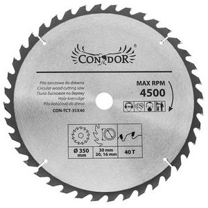 Kružna pila CONDOR 350 x 30 x 40-zubi (crna)