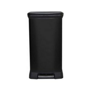 CURVER METALLIC WASTE BIN 50L WITH PEDAL /IML BLACK